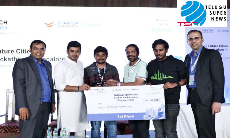 Tejasvi Surya confers awards to blockchain builders at 'Building Future Cities’ Hackathon